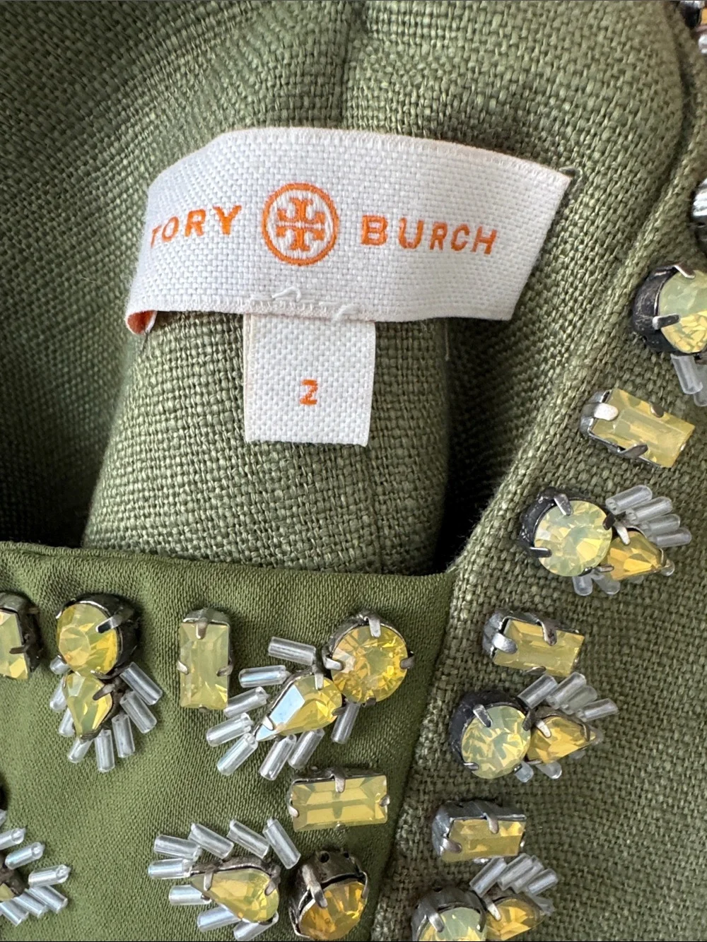 Tory Burch Olive Green Tunic - Picture 3 of 3